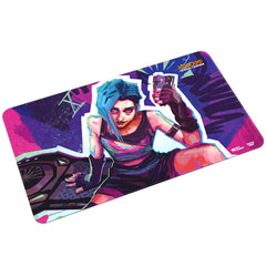 UVS Games Riftbound Origins Jinx Playmat retail box packaging for easy gifting and transport.