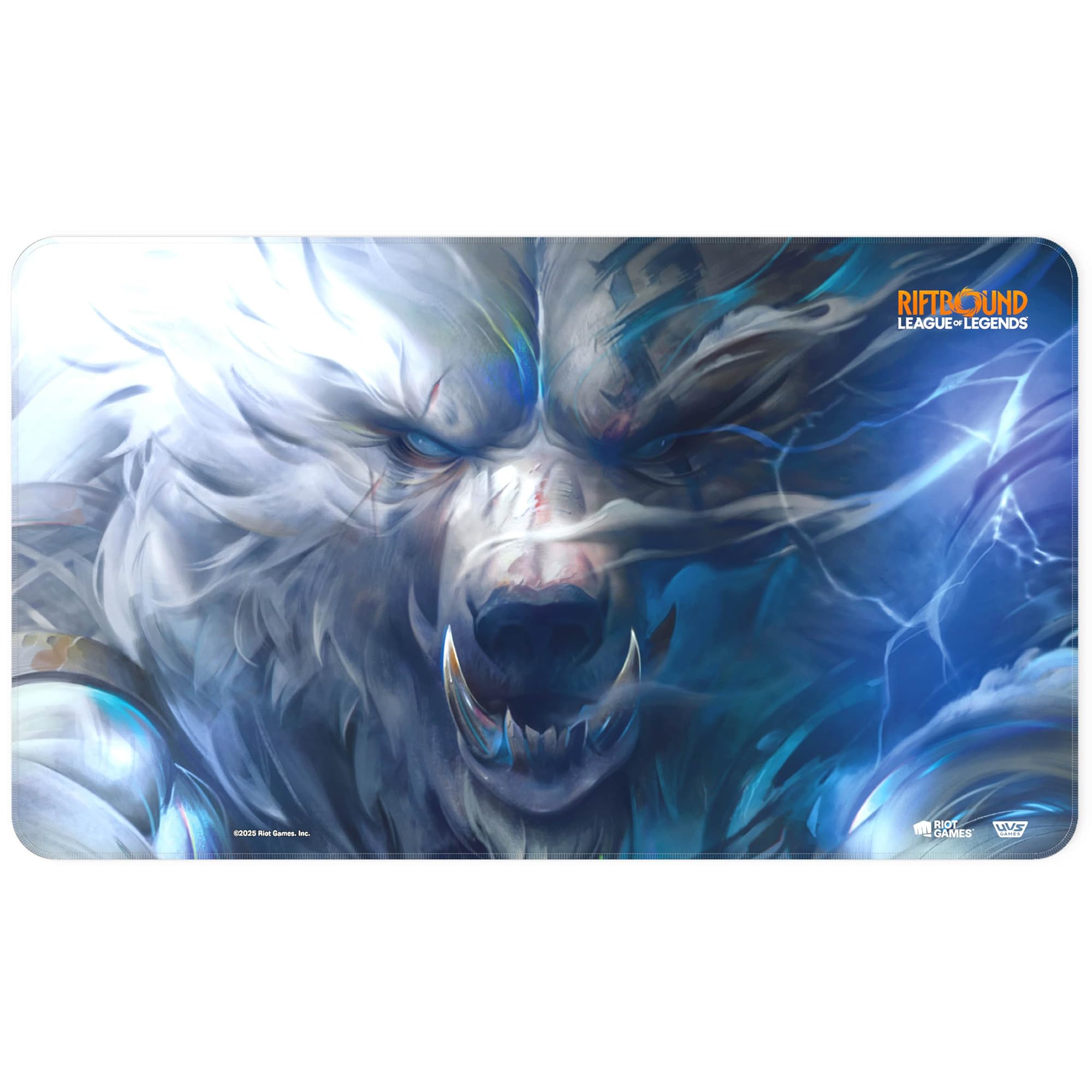 UVS Games Riftbound Volibear playmat front view showing design and size