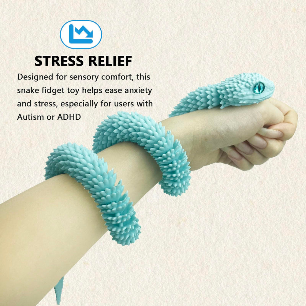 UXBSTM hinged snake toy showing flexible joints for dynamic poses