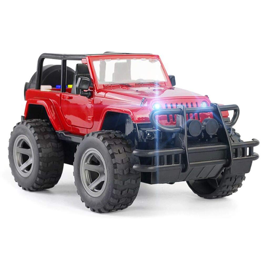 UXRPTU car toy 1:16 off-road military fighter front view with vivid lights for engaging play
