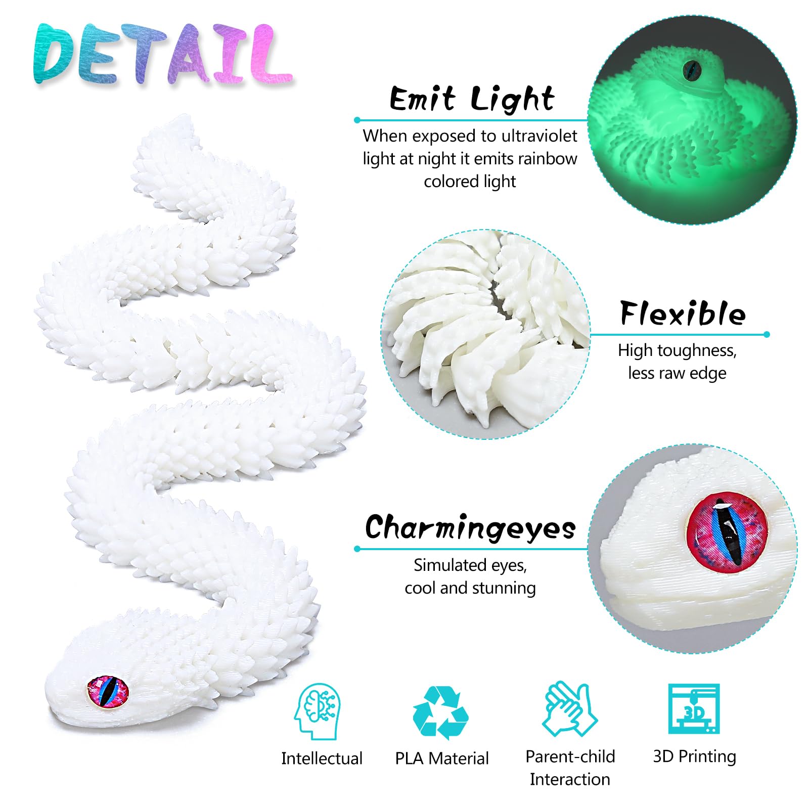 uyrzwek Easter basket stuffer snake toy for kids
