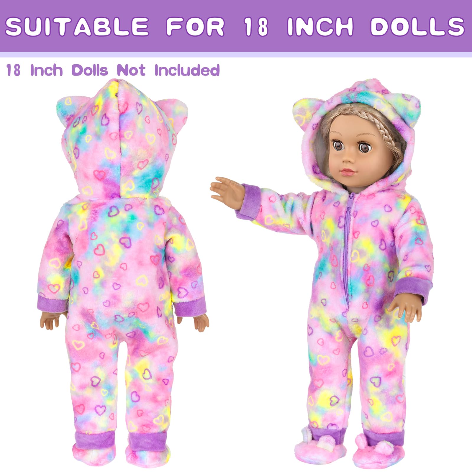 UZIDBTO eye mask for 18-inch dolls, perfect for pretend sleepover routines
