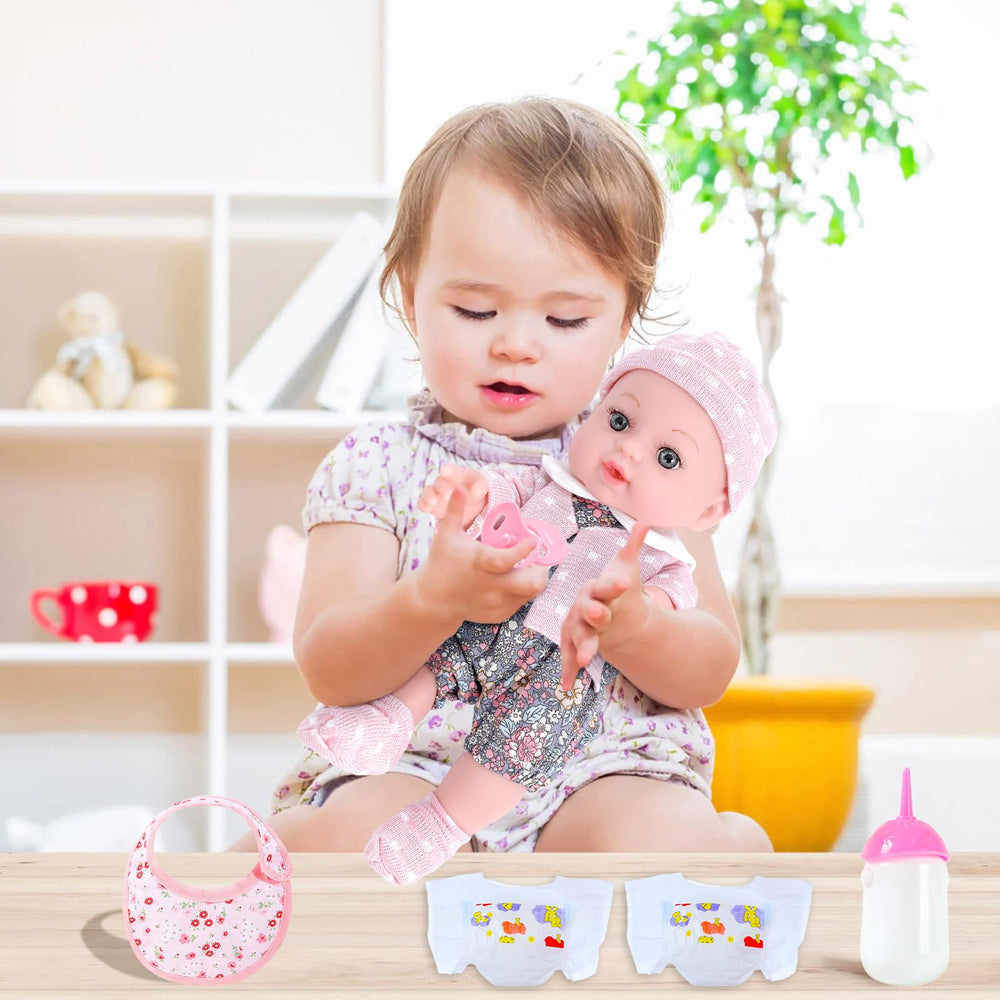 UZIDBTO gift box presentation highlighting a complete 12-inch doll set