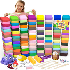 UZLU 169 Pcs Air Dry Clay Kit with 120 colors for classroom and home projects.