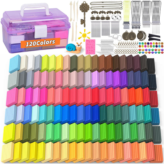 UZLU polymer clay kit color blocks for beginners to explore color mixing.