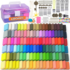 UZLU polymer clay kit color blocks for beginners to explore color mixing.