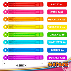 Uzoxlsn 160-pack bubble wands lined for easy checking and selection