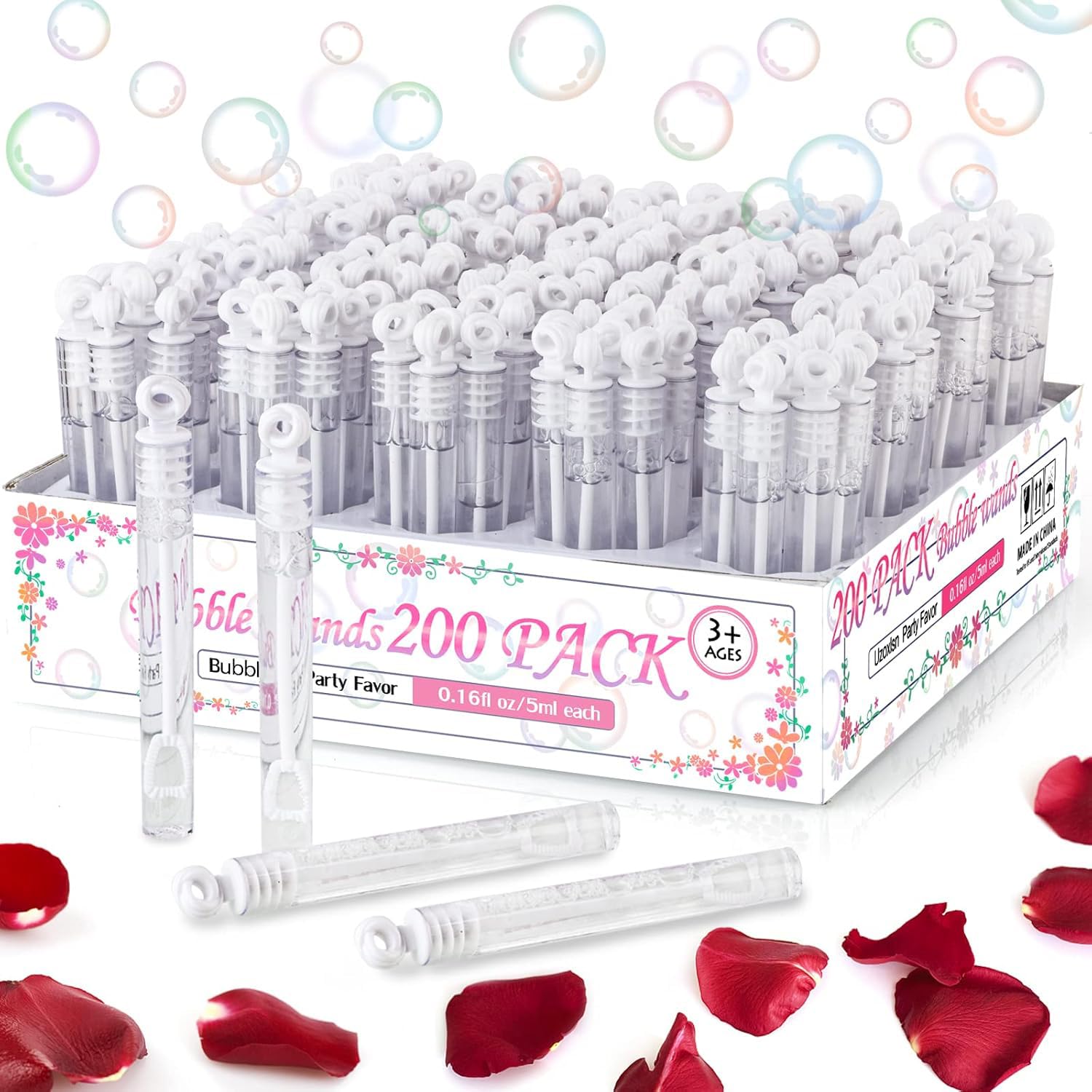 Uzoxlsn mini bubble wand white 4.2-inch for playful outdoor celebrations.