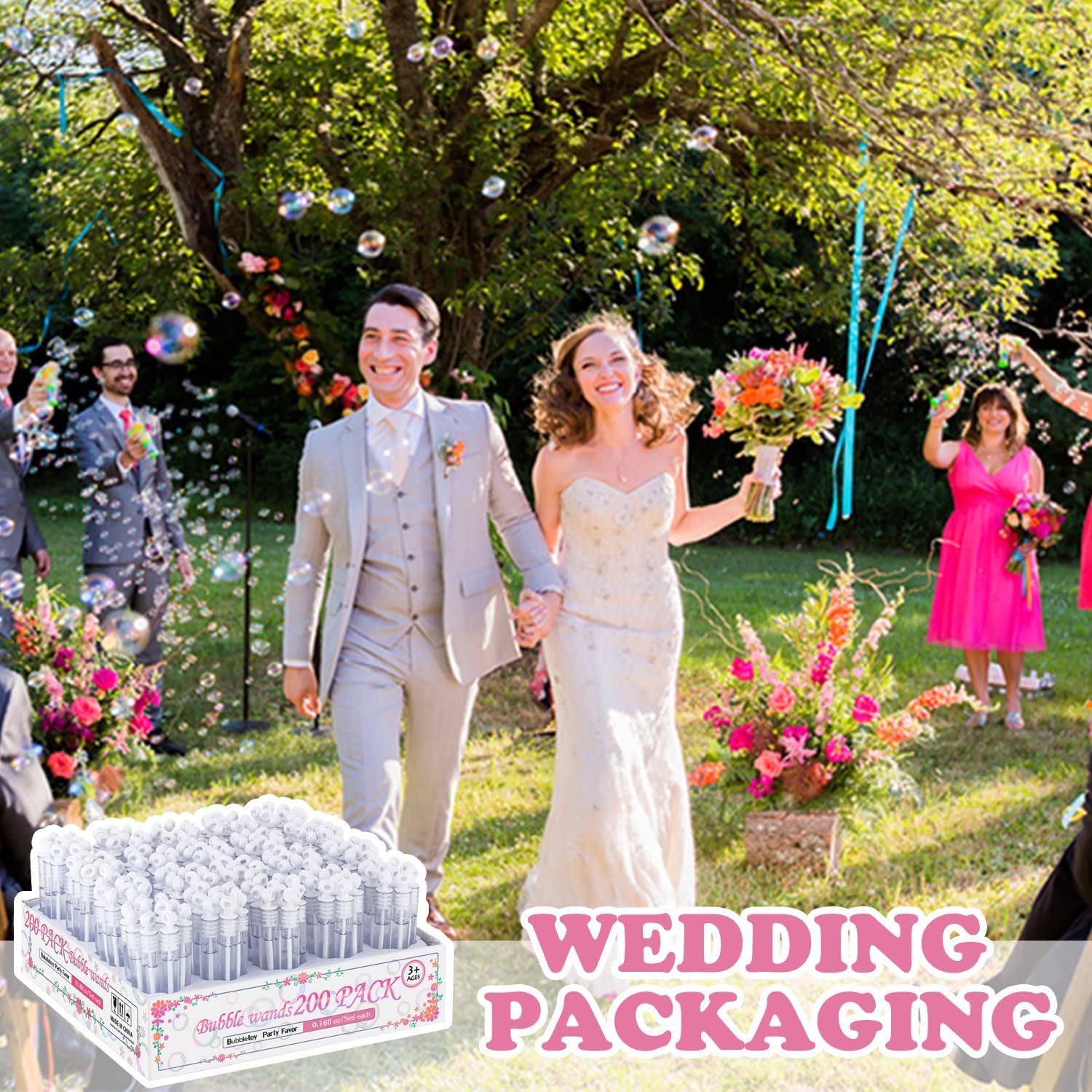 Uzoxlsn wedding supplies bubble wands add festive charm to receptions.