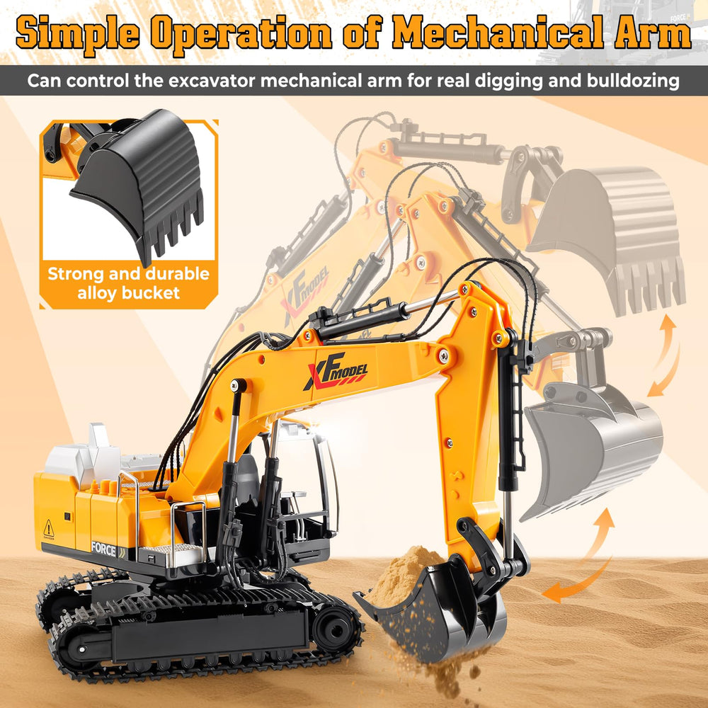V-Opitos alloy shovel close-up highlights durable digging arm.