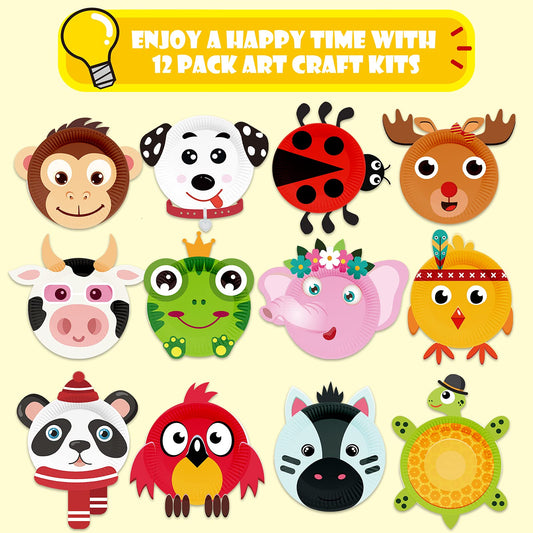 V-Opitos animal paper plate craft dog design inspires playful learning and concentration.