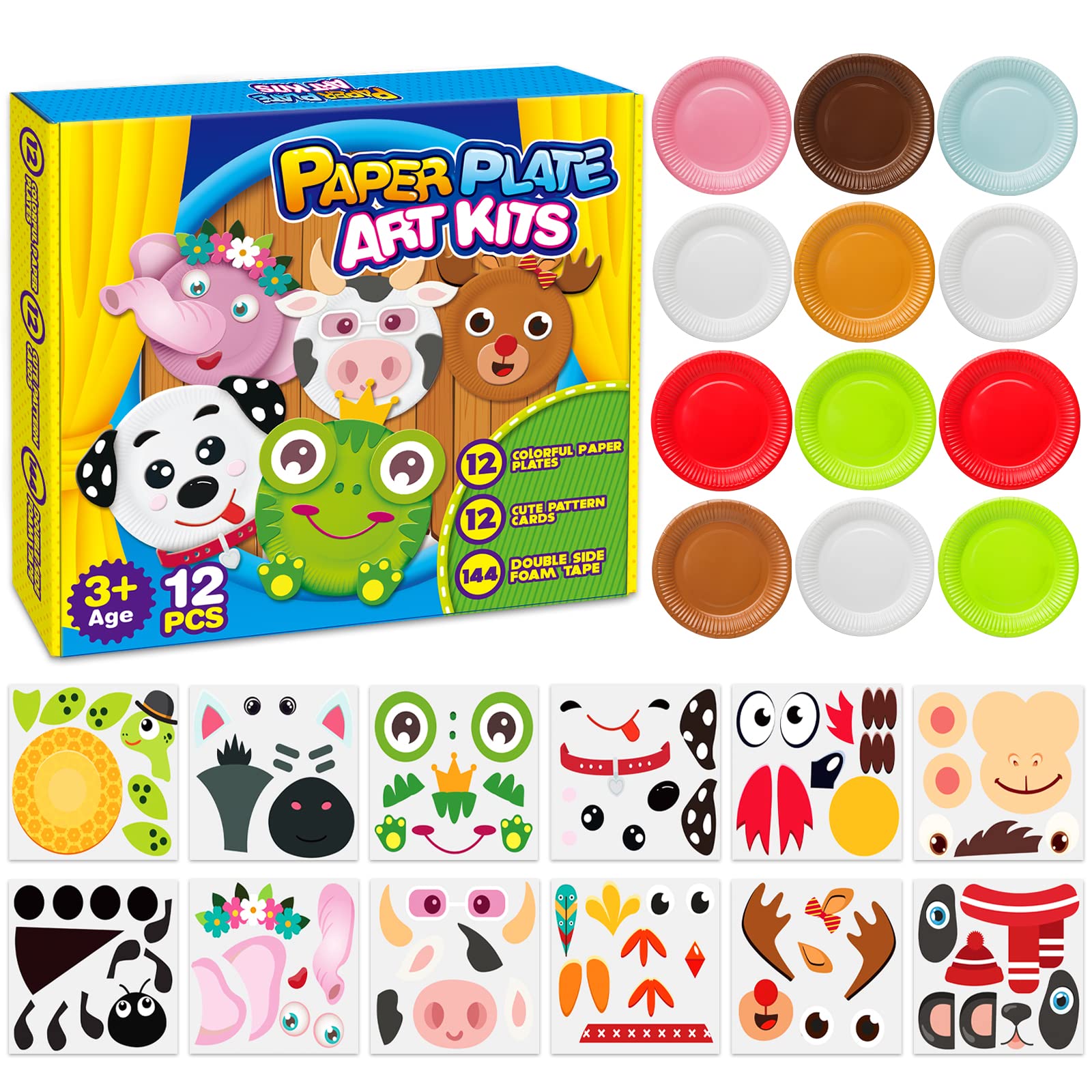 V-Opitos animal paper plate craft elephant fosters creativity and cooperative projects.
