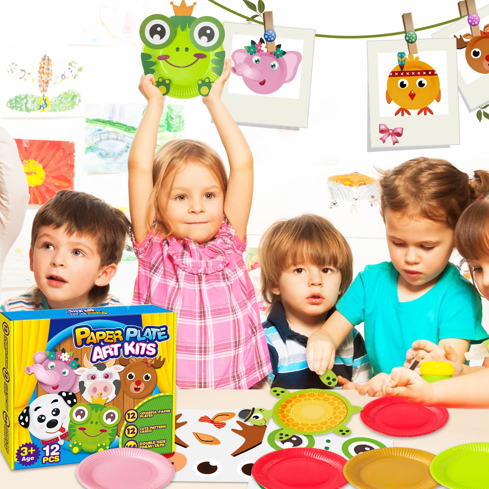 V-Opitos animal paper plate craft frog brightens craft time with friends.