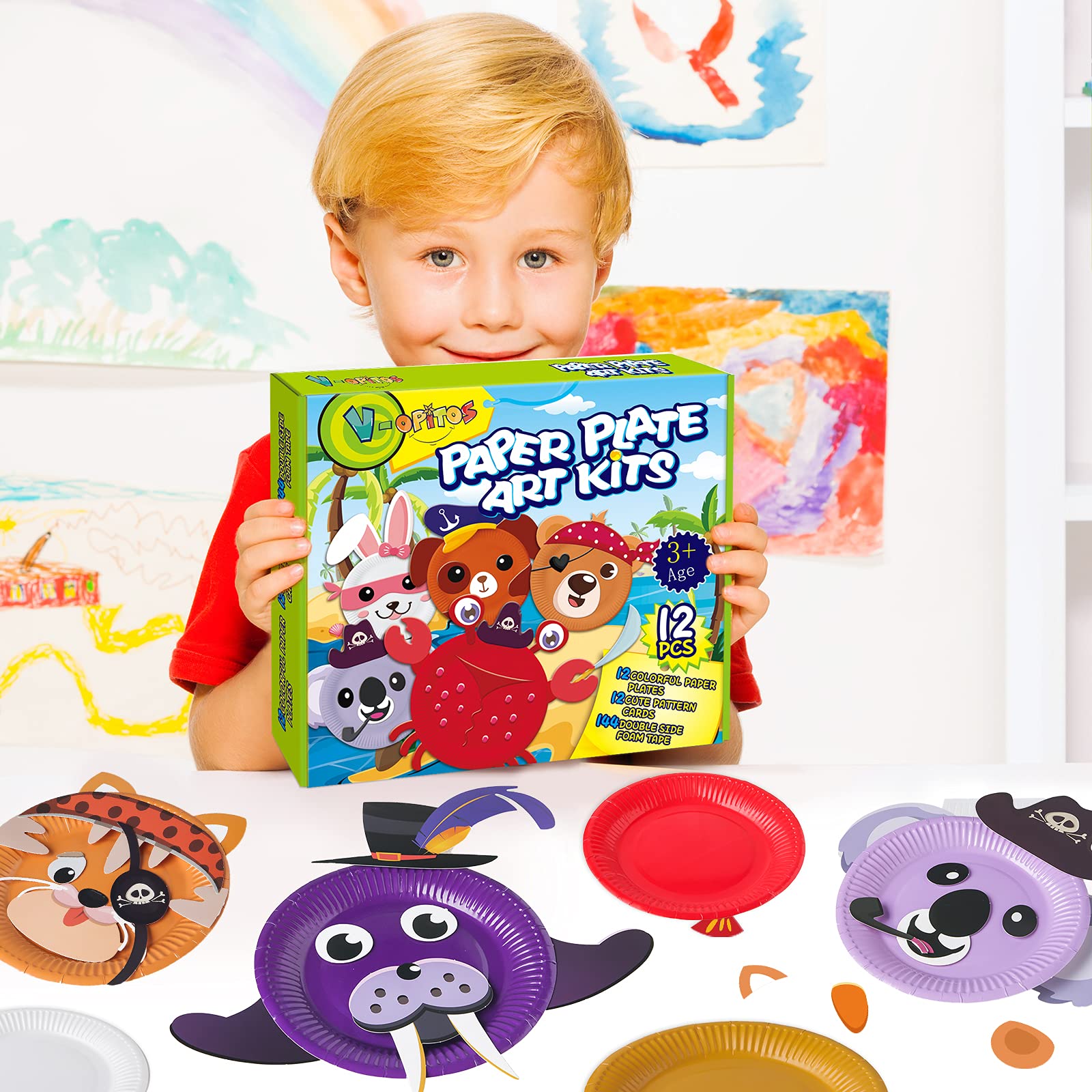 V-Opitos dog plate craft supports fine motor skills and playful learning.