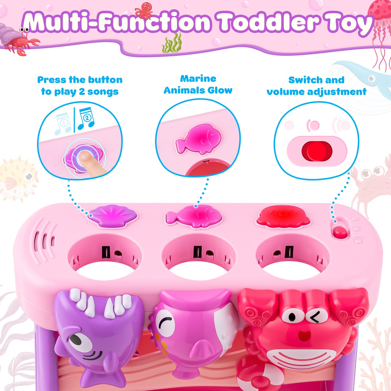 V-Opitos ocean crab interactive toy sings during feeding