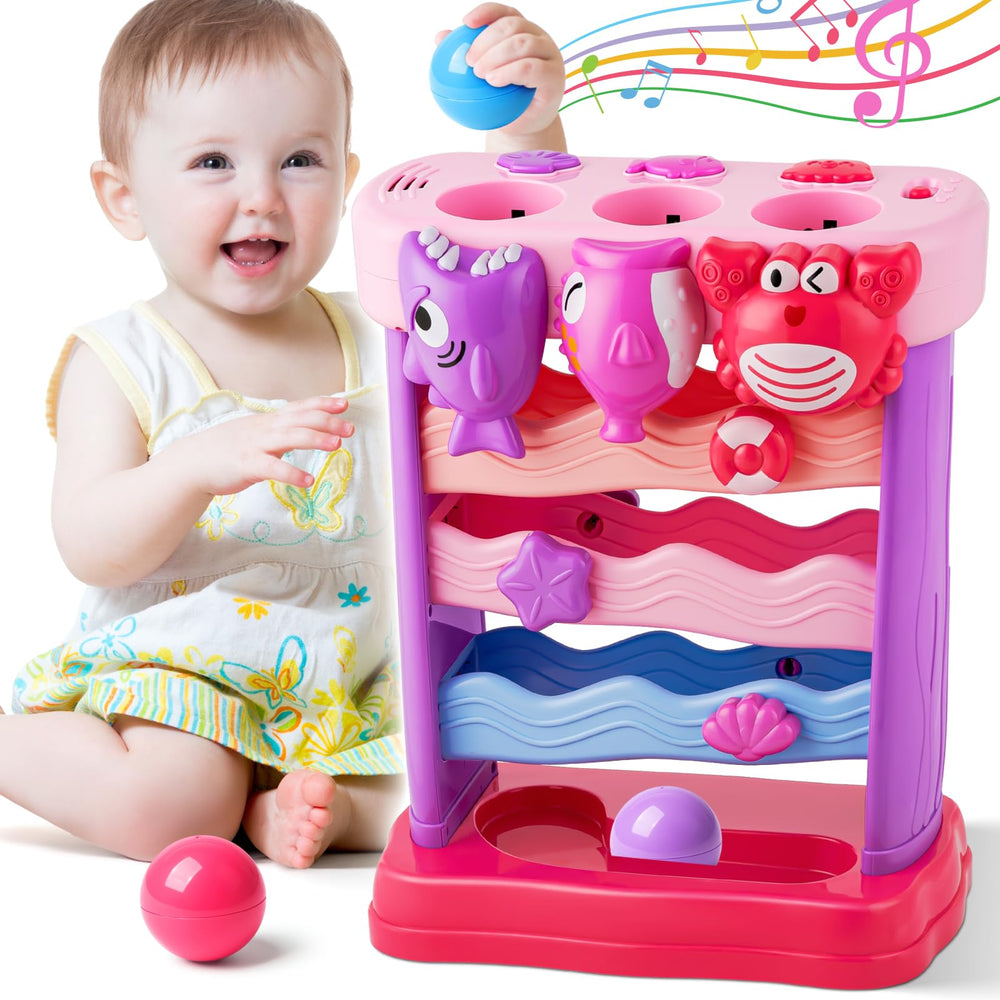V-Opitos ocean shark feeding toy with ball encourages cause-and-effect play