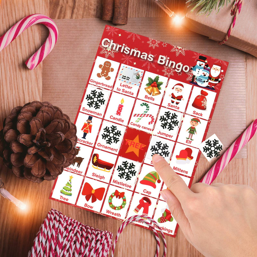 V-Opitos snowflake bingo chips for quick marking during rounds