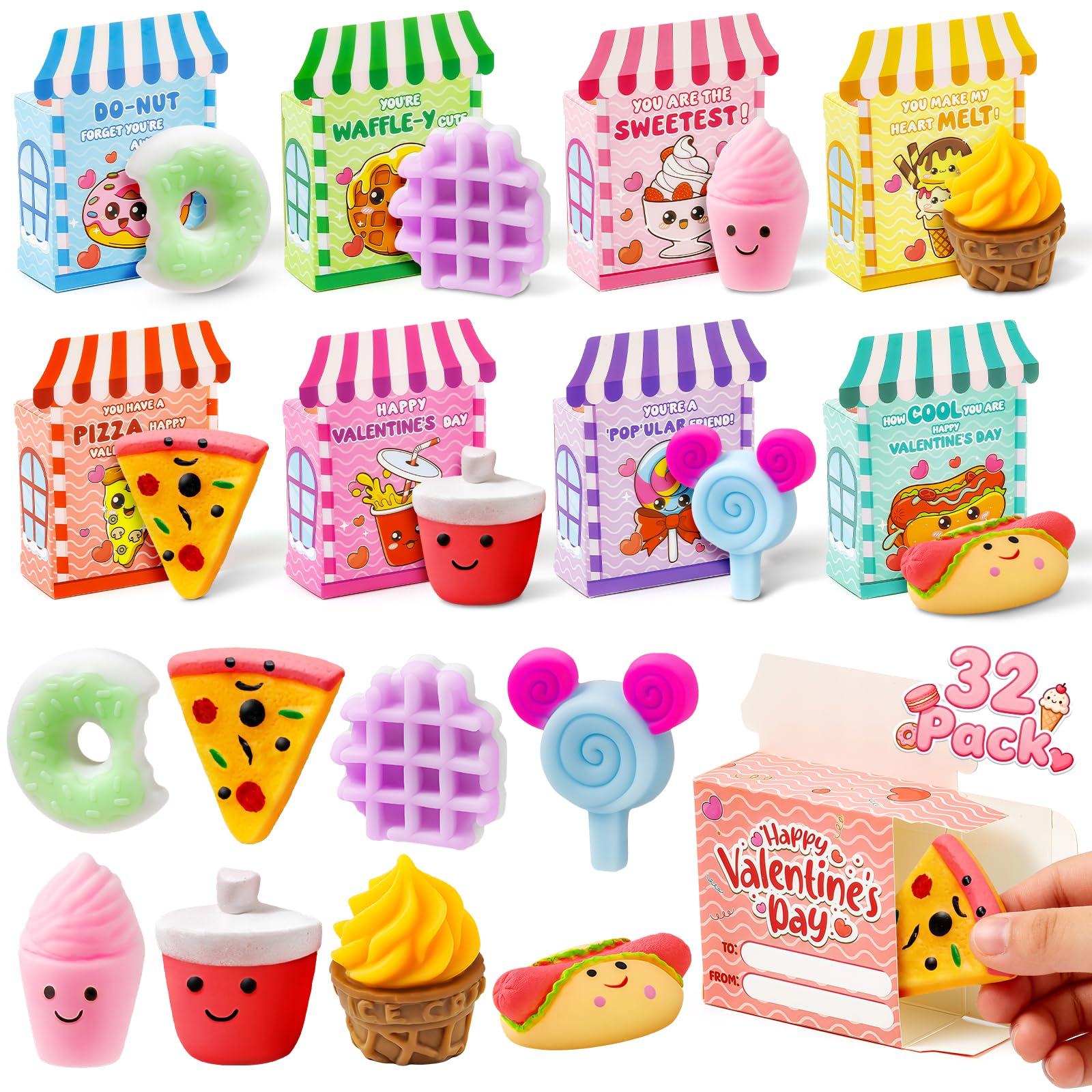 V-Opitos Valentines Ice Cream card design for classroom exchanges.