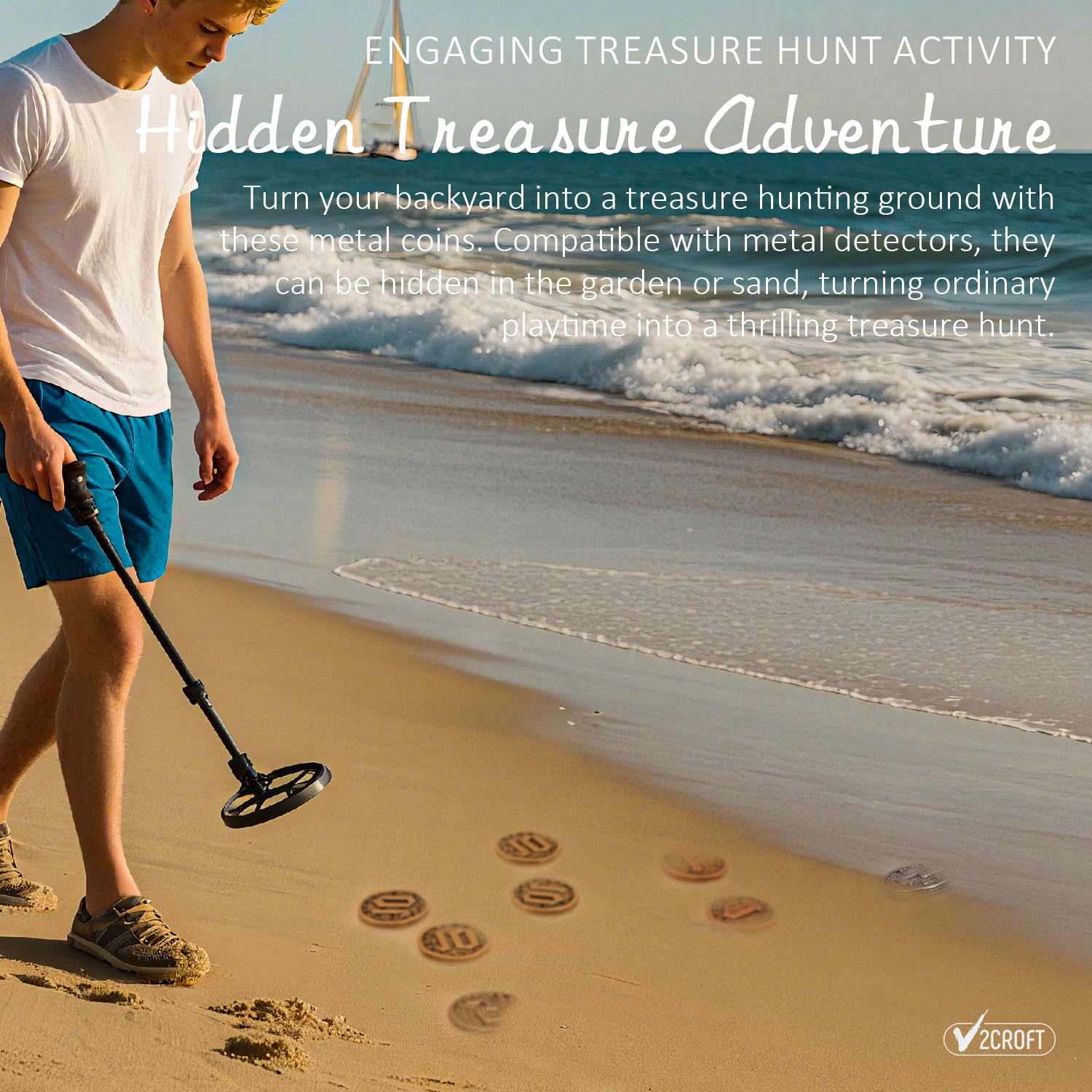 v2croft coins treasure coins for party favors and themed scavenger hunts.