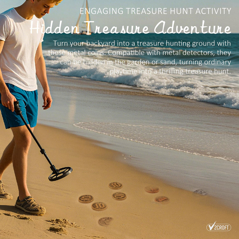 v2croft coins treasure coins for party favors and themed scavenger hunts.