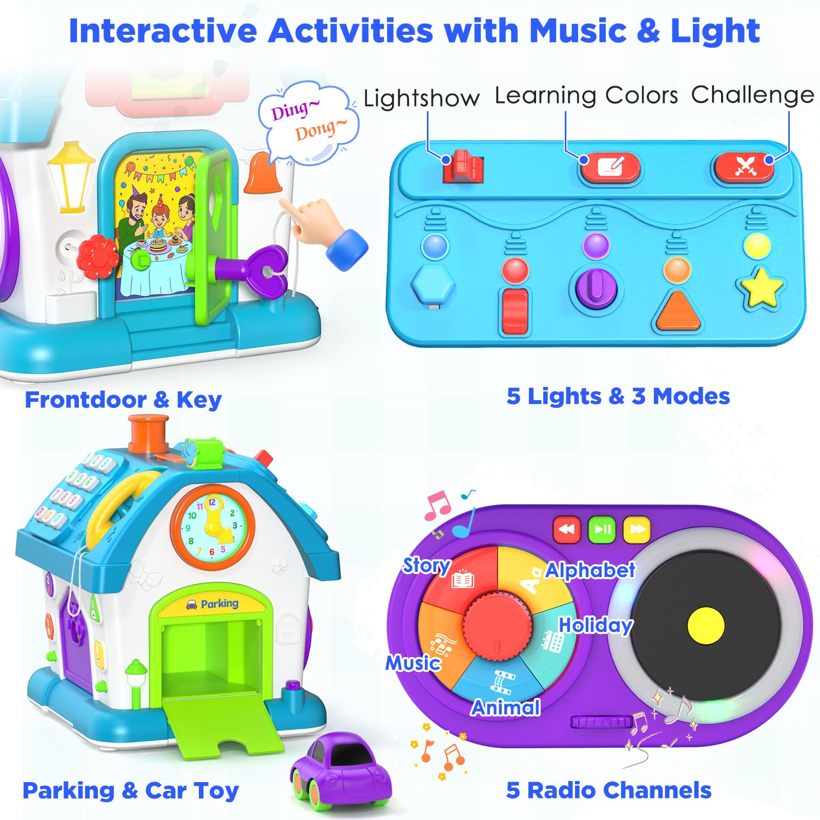 Vahome 14-in-1 Montessori toy door and key promotes problem-solving