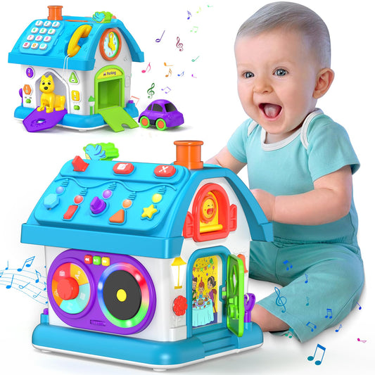 Vahome 14-in-1 Montessori toy house play scene enhances pretend skills