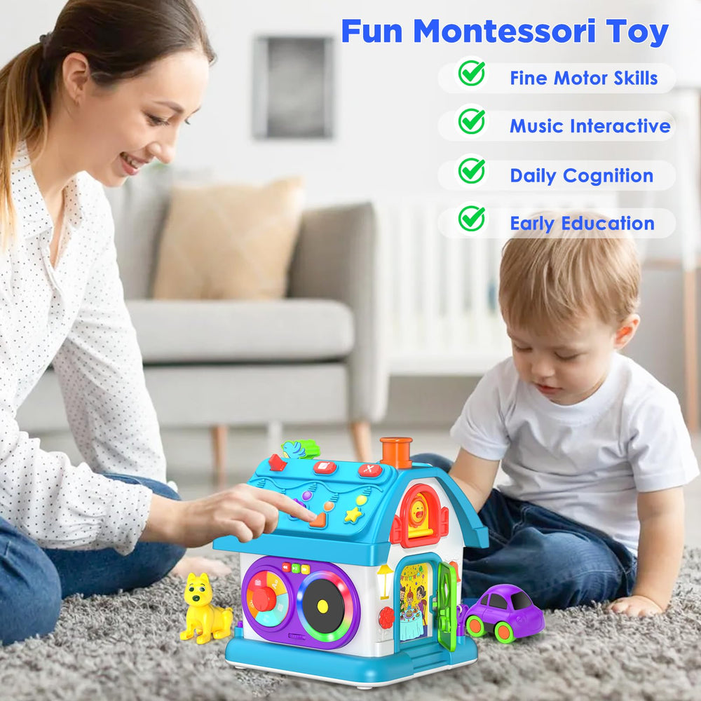 Vahome 14-in-1 Montessori toy telephone encourages interactive play