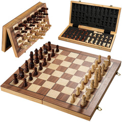 Vahome 17-inch chess board folded for easy storage and travel