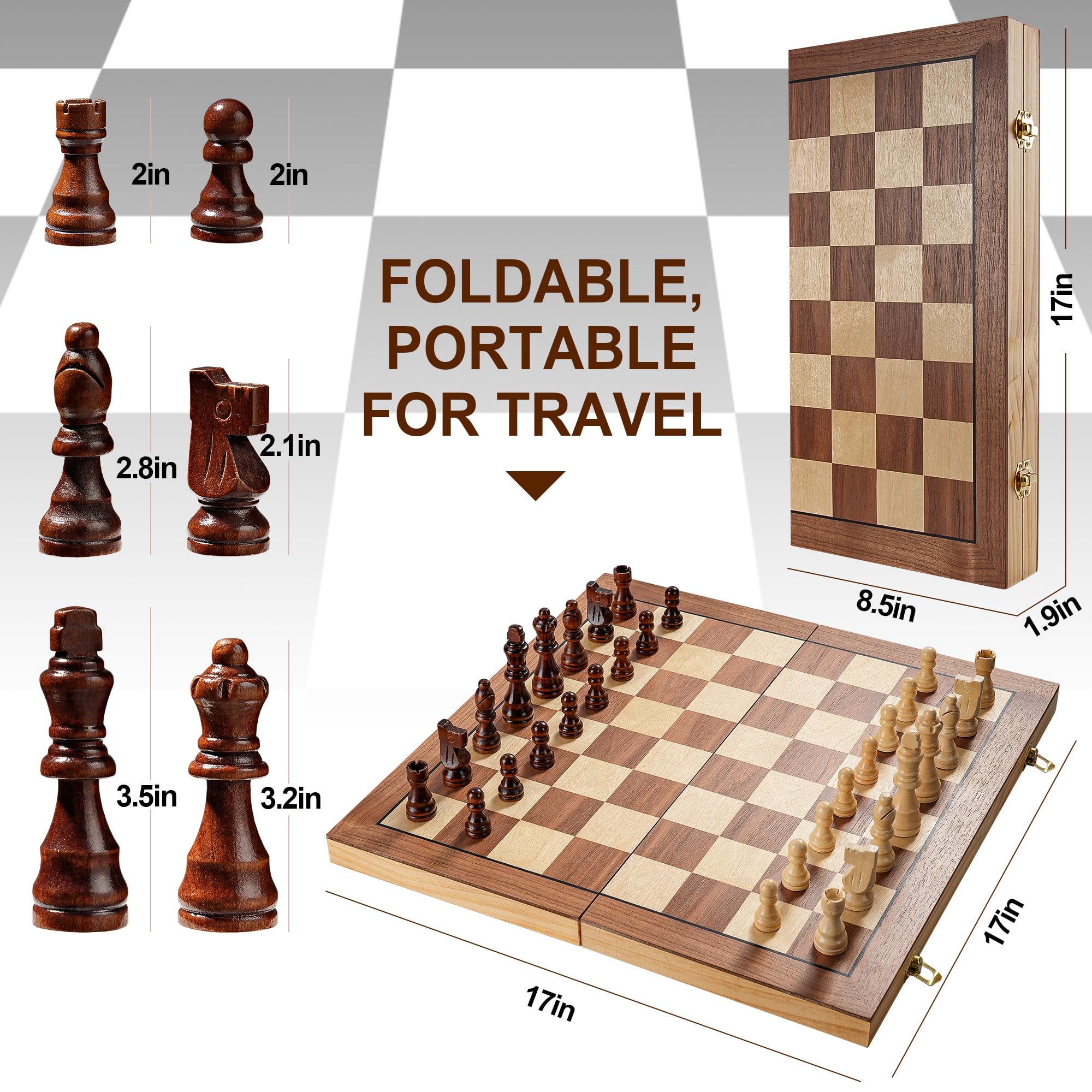 Vahome magnetic chess pieces stay in place during play