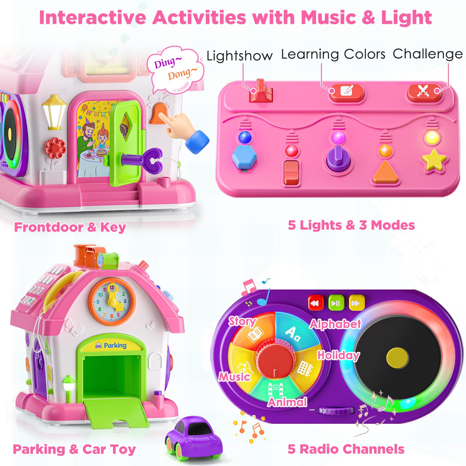 Vahome toy portable handle for indoor or travel play