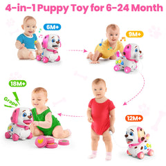 Vahome Puppy Toy demonstrates crawling action to encourage movement