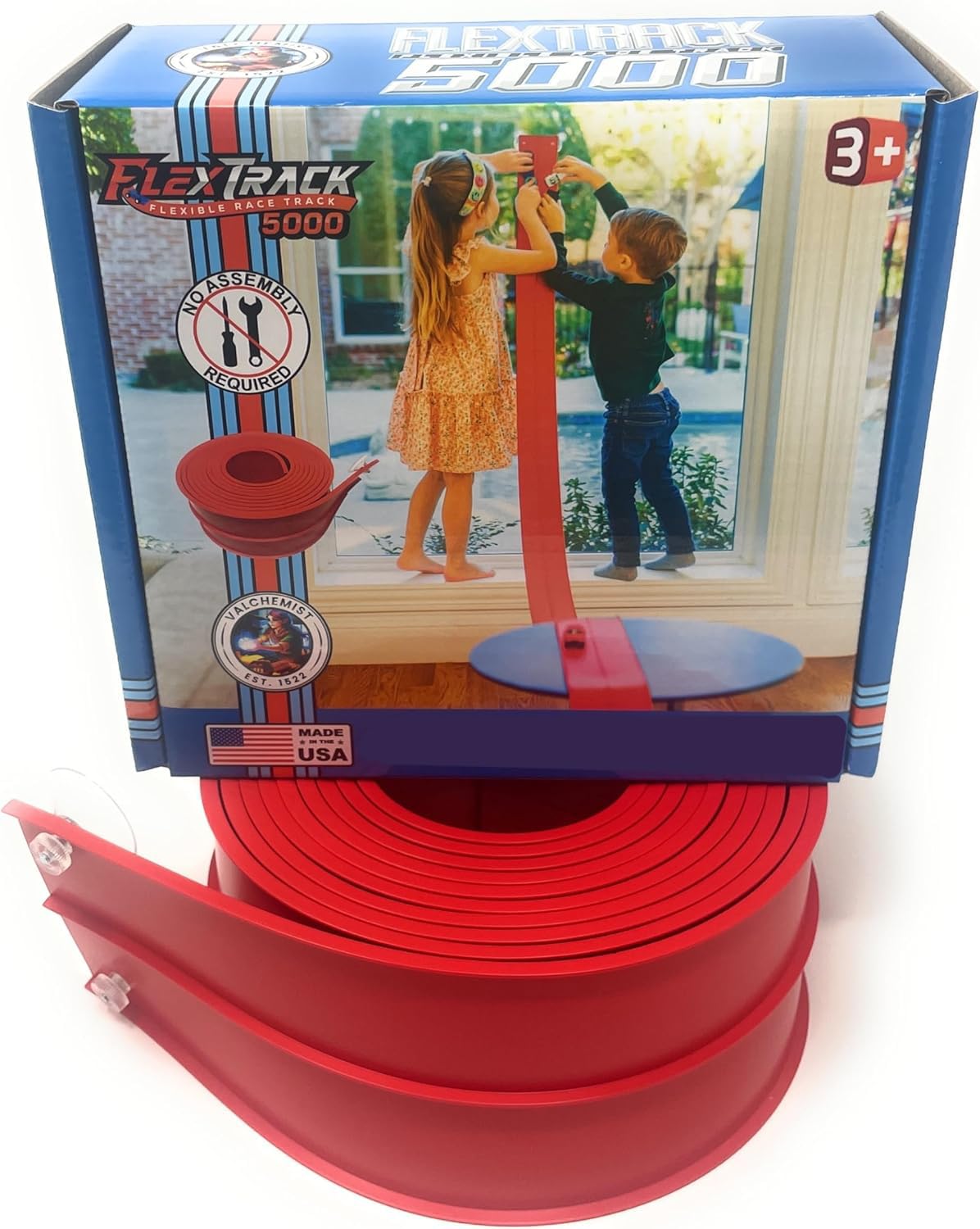 Valchemist FlexTrack suction cups cling to surfaces for versatile play