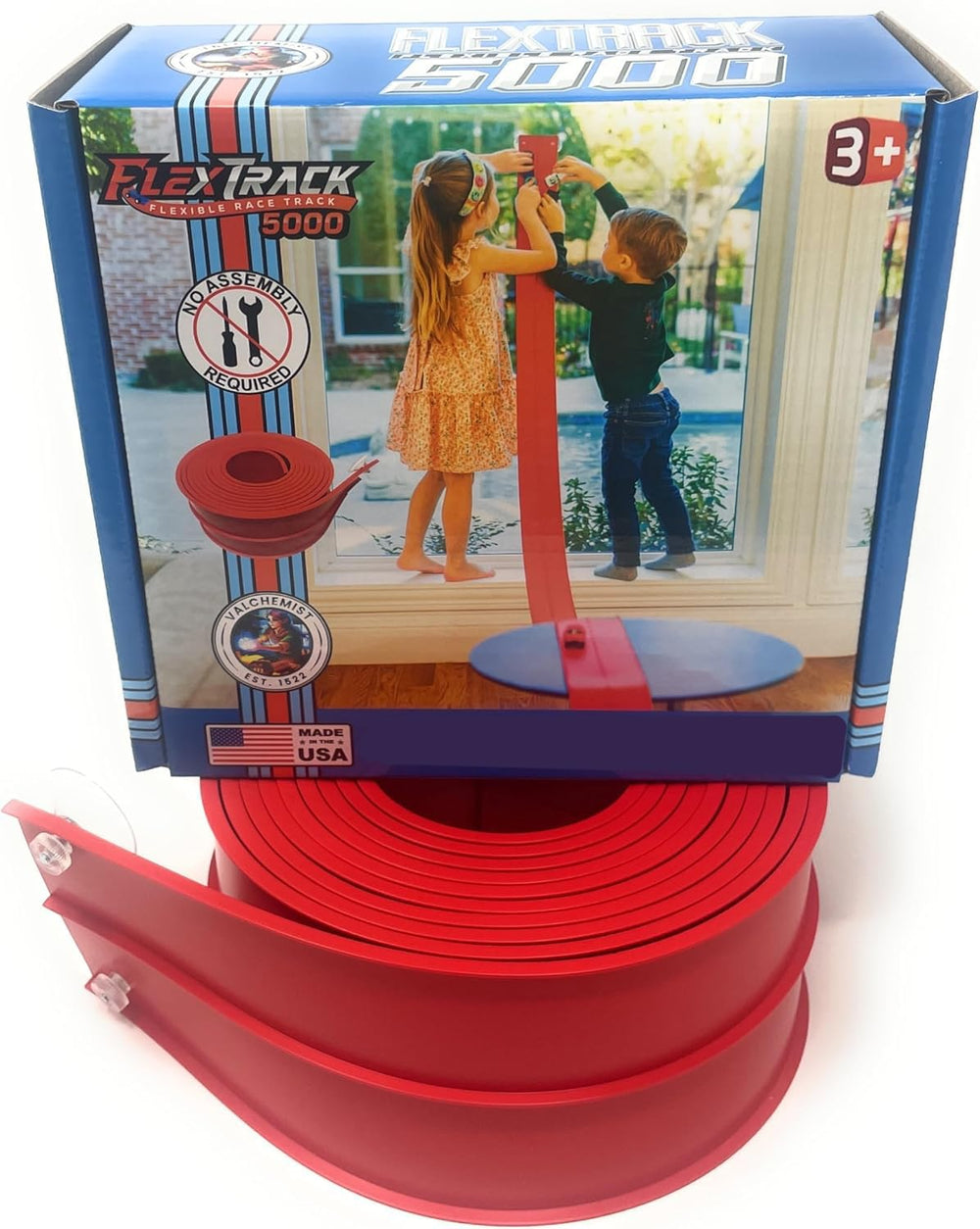 Valchemist FlexTrack suction cups cling to surfaces for versatile play