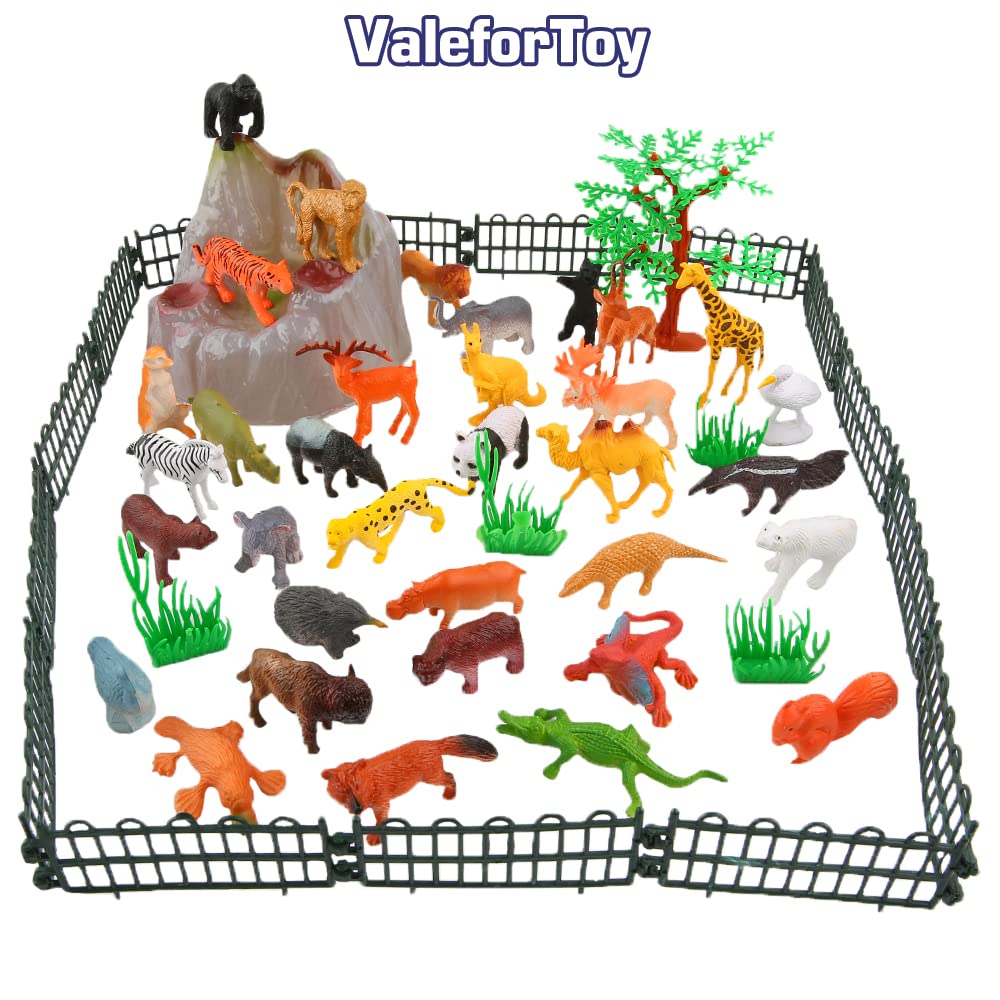 ValeforToy jungle animals ready for easy identification and play.