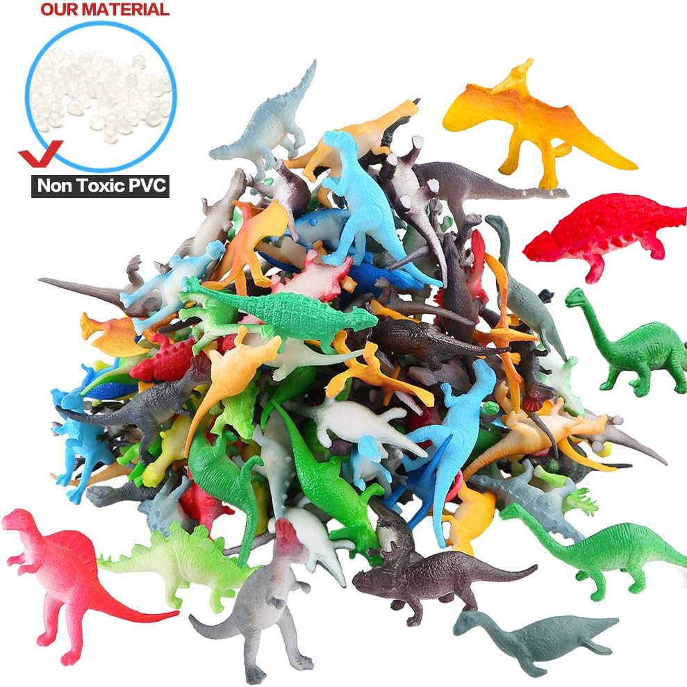 ValeforToy dinosaur party favors ideal for cupcake toppers and prizes