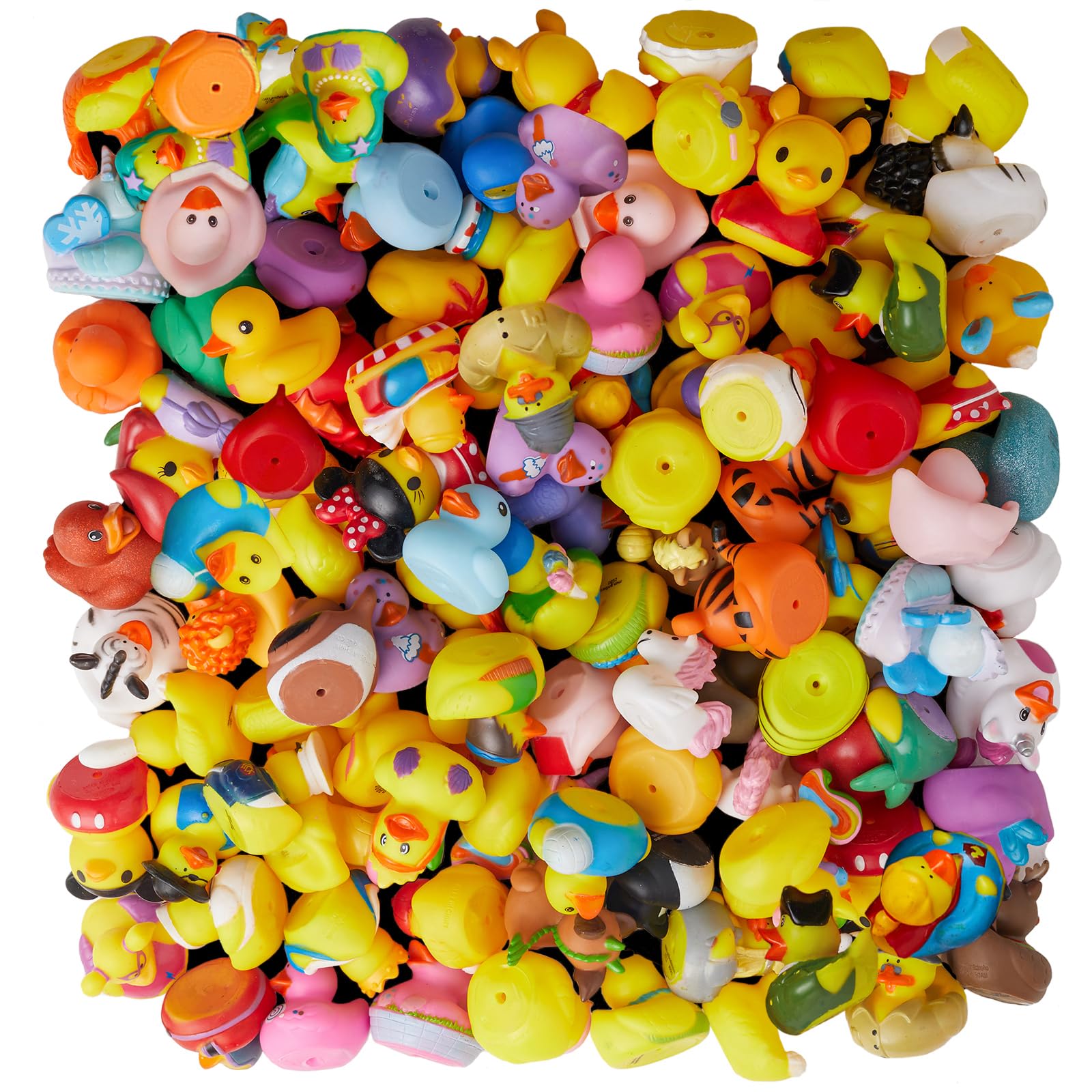 ValenLyra bulk ducks assorted colors for bath time play and collection.