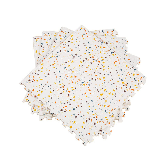 Valioza Terrazzo Playmat large coverage for expansive play areas.