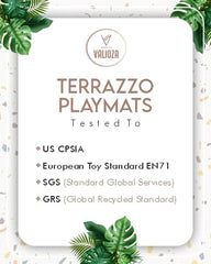 Valioza Terrazzo Playmat modern terrazzo design suits any room.