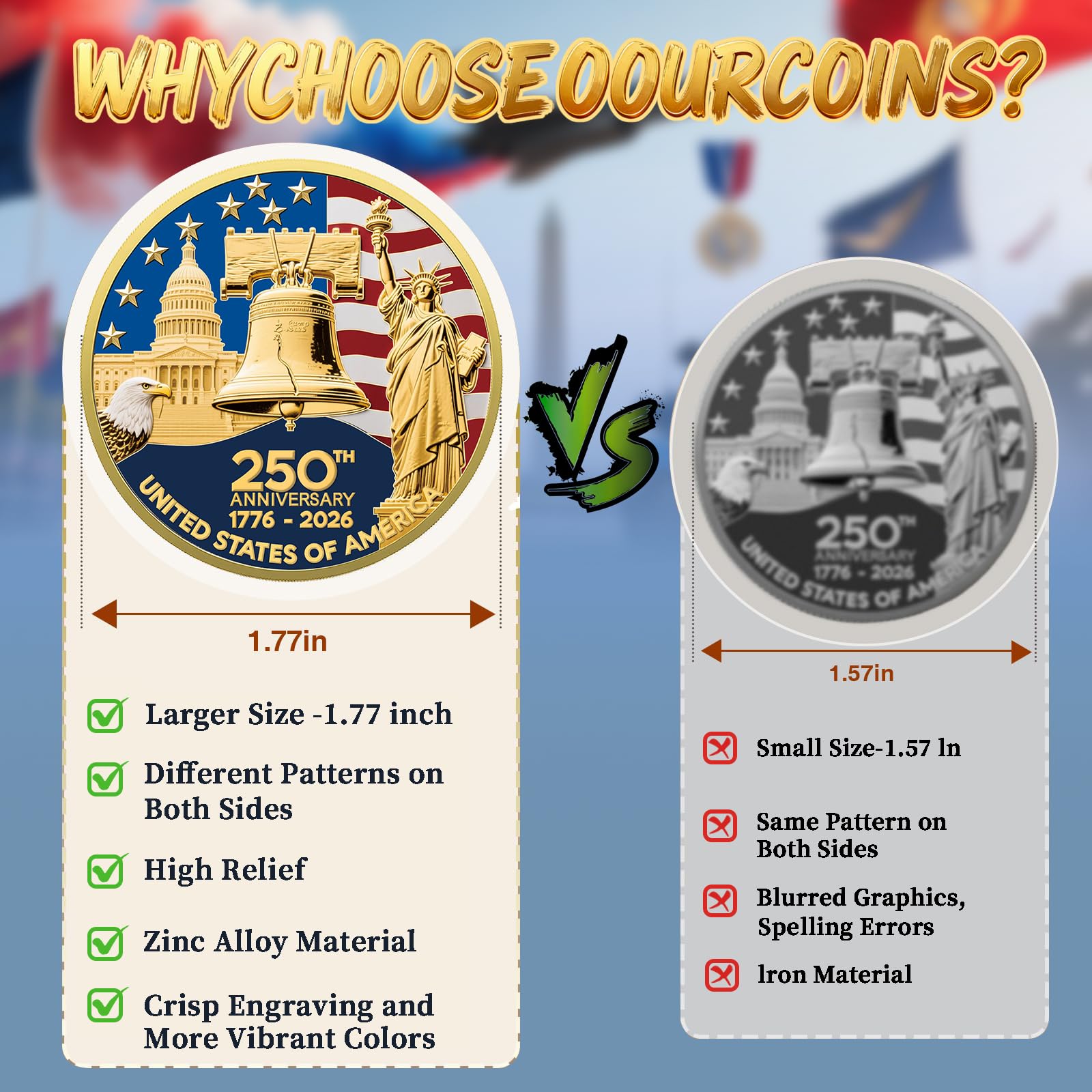 Valorforge 1.77-inch commemorative coin in premium metal with vibrant enamel finish
