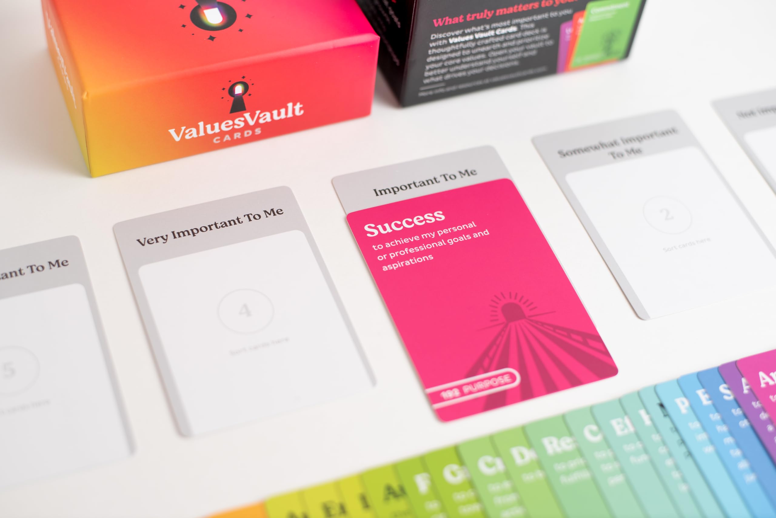 Durable card stock of Values Vault Cards for repeated coaching use