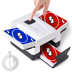 VAMODI automatic card shuffler in auto mode for quick prep