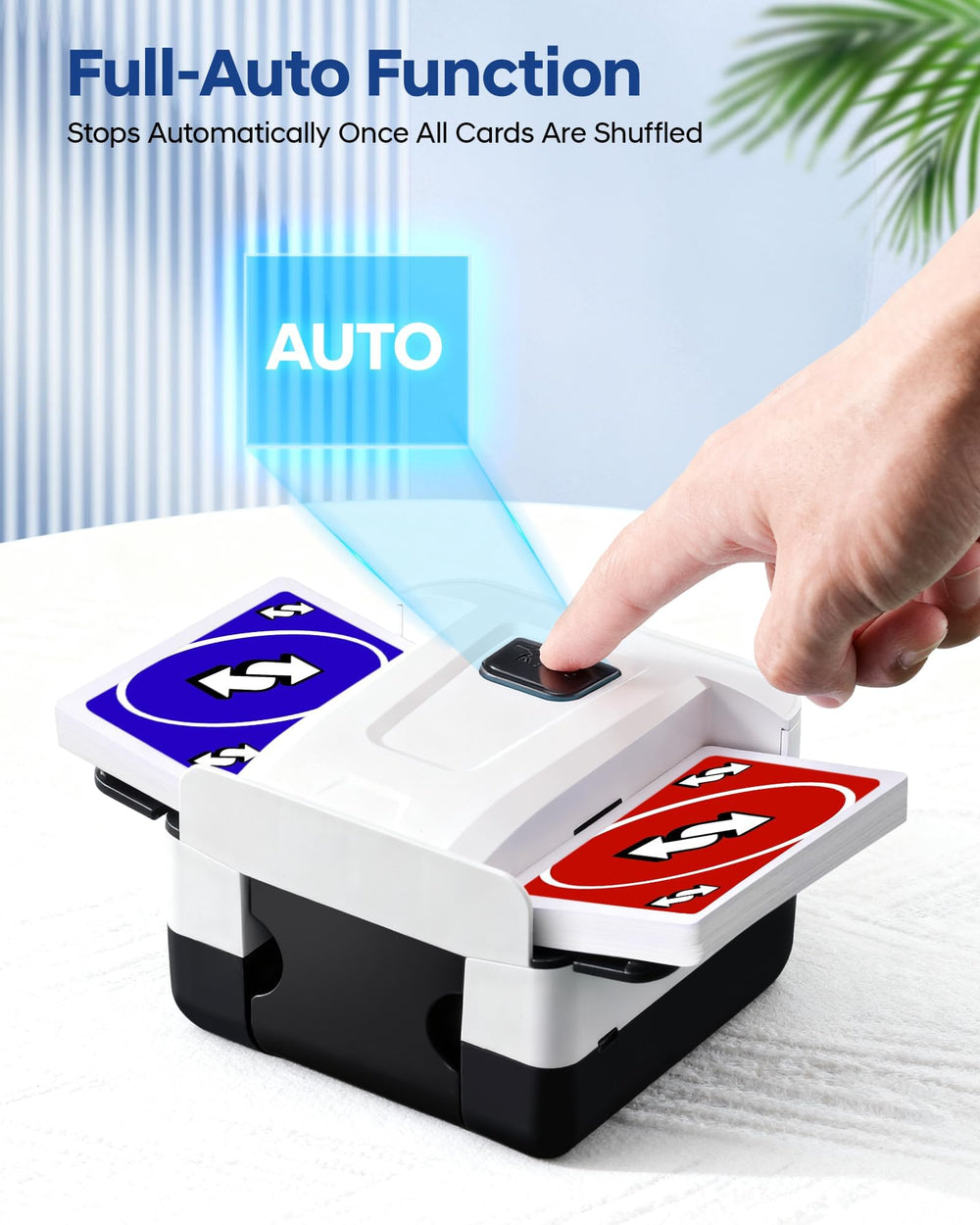 VAMODI shuffler with retractable side wings stored away