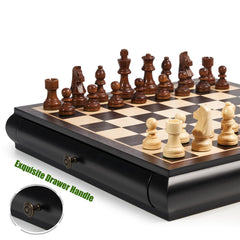 Vamslove checkers pieces in wood finish ideal for casual family matches