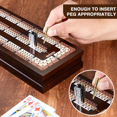 VAMSLOVE cribbage board with felt bottom prevents slipping