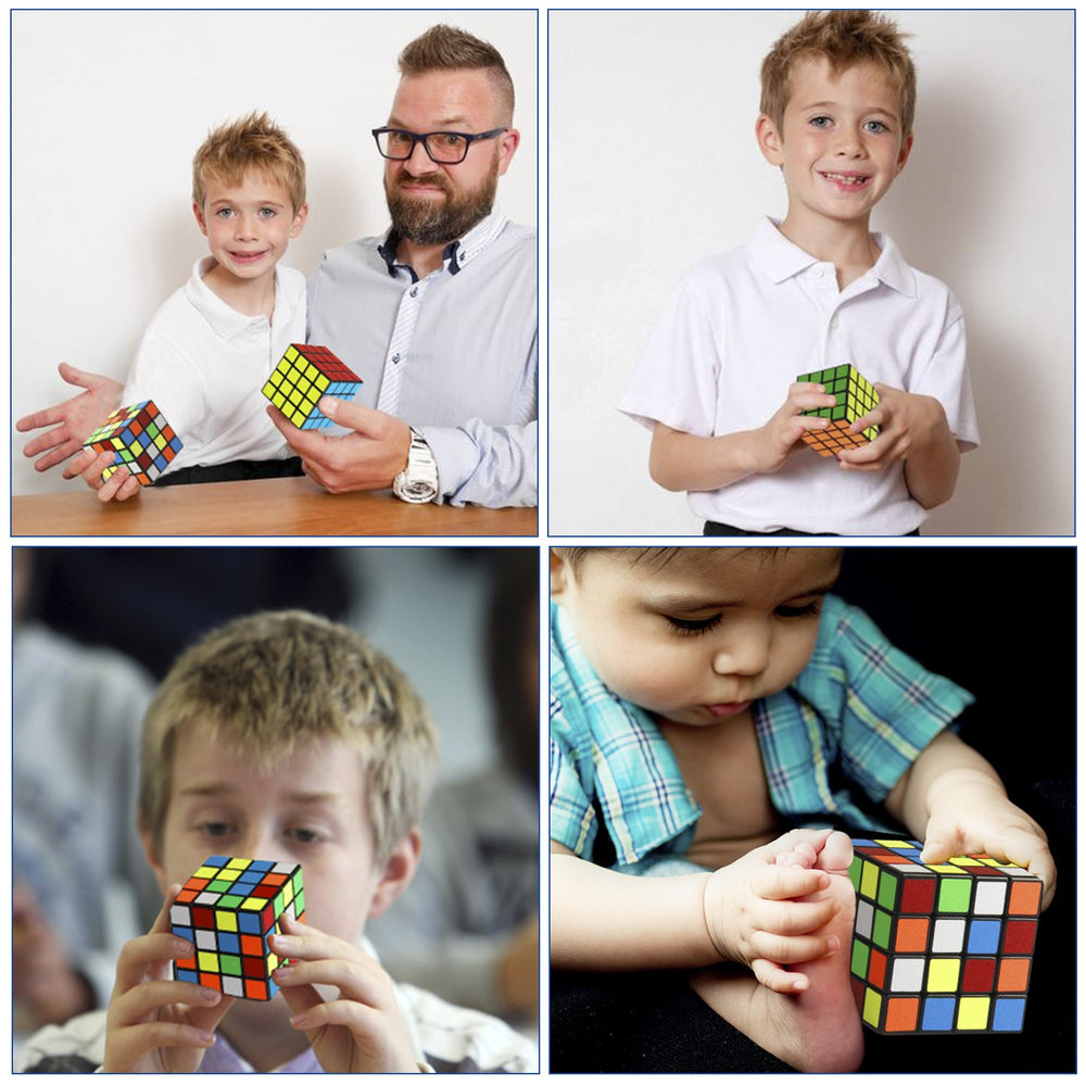 Student solving the Vamslove 4x4x4 speed cube during a study break.