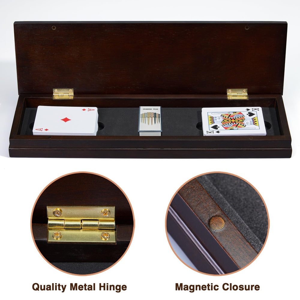 VAMSLOVE portable cribbage board with travel-friendly compact design