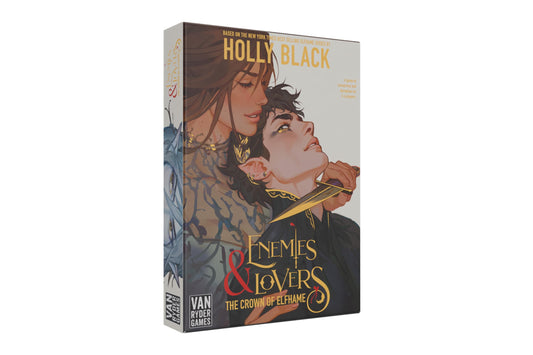 Van Ryder Games Enemies & Lovers Elfhame crown cover art enhances shelf appeal
