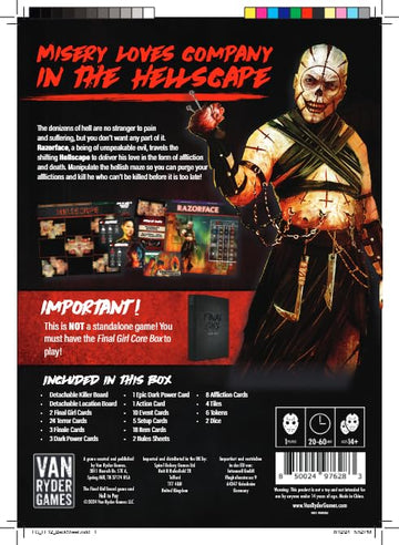 Van Ryder Games Feature Film Box art signals collectable killers and varied settings.