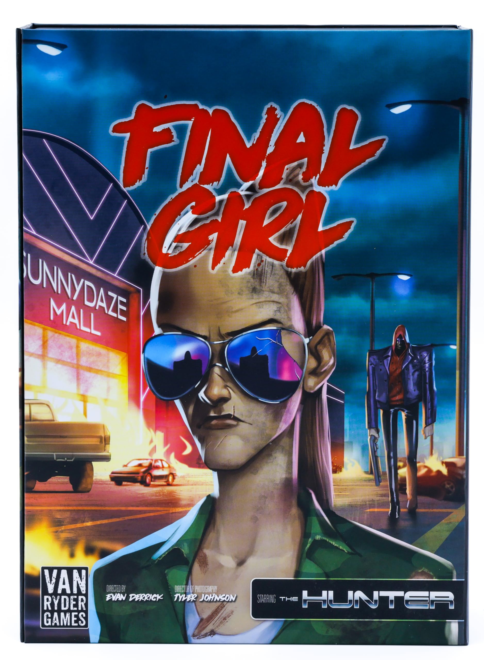 Van Ryder Games Final Girl The Killer From Tomorrow box front art hints at tense, immersive solo horror.