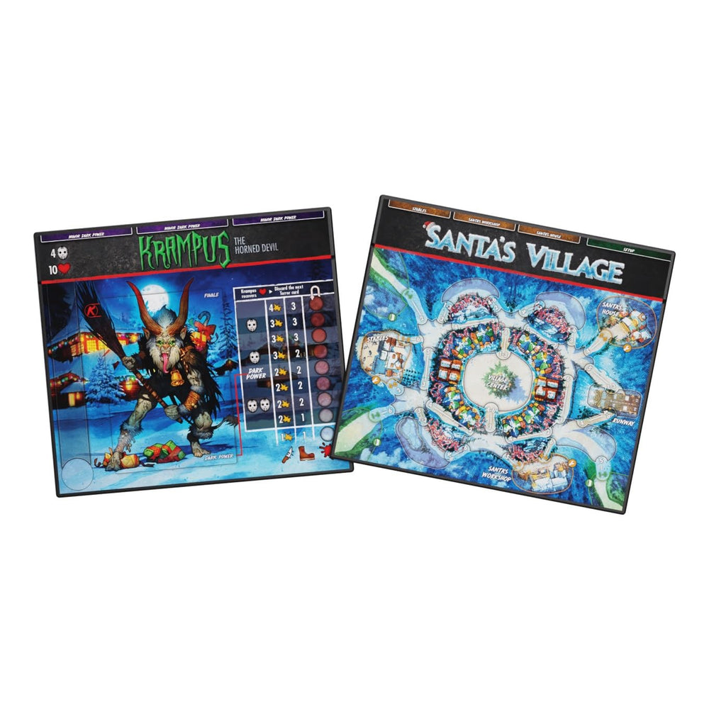 Van Ryder Games North Pole Nightmare foil logo on the box art for premium detail.